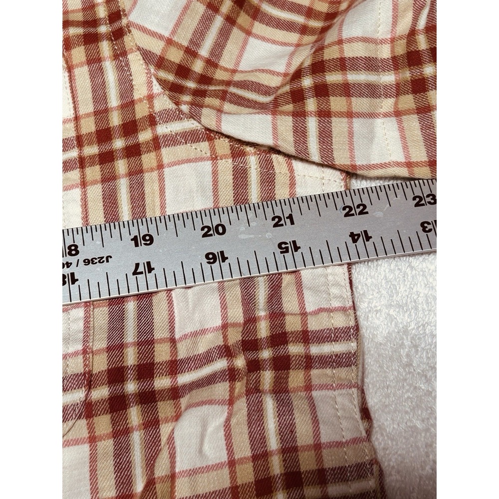 Carhartt Men's M Bozeman Relaxed Fit SS Plaid Shirt Red Duck Rugged Flex - Picture 10 of 11